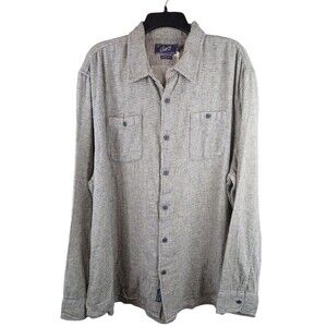 New Grayers Clothiers Mens XXL Double Cloth Houndstooth Sage  Long Sleeve Shirt